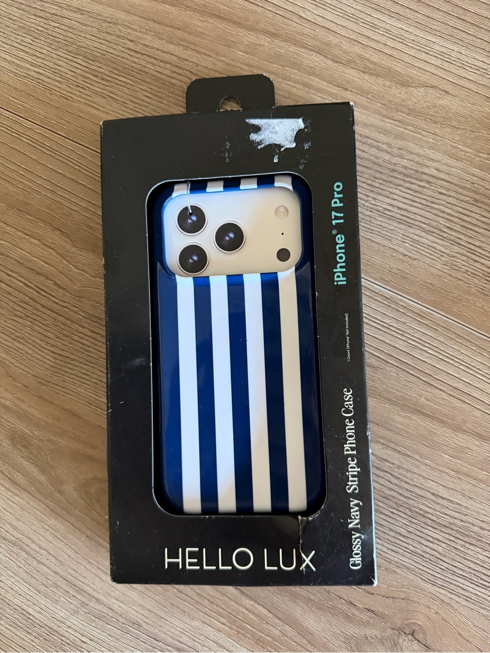 Blue & White Stripe iPhone 1 7 Pro Case